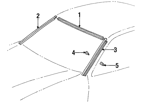 1999 Toyota Avalon Windshield - Reveal Moldings Diagram