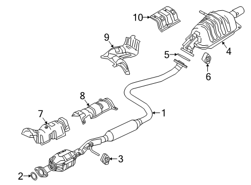 2016 Scion iA Exhaust Components Diagram