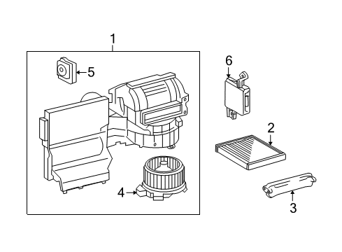 2012 Toyota Highlander Blower Motor & Fan, Air Condition Diagram 2 - Thumbnail