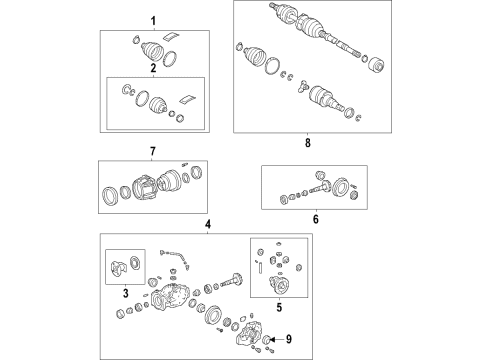 2022 Toyota Camry Rear Axle, Axle Shafts & Joints, Differential, Drive Axles, Propeller Shaft Diagram