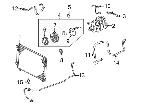 Stator Sub-Assembly, Magnet Clutch Diagram for 88411-0C010