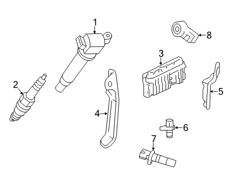 2013 Toyota Avalon ECM Front Bracket Diagram for 89667-06120
