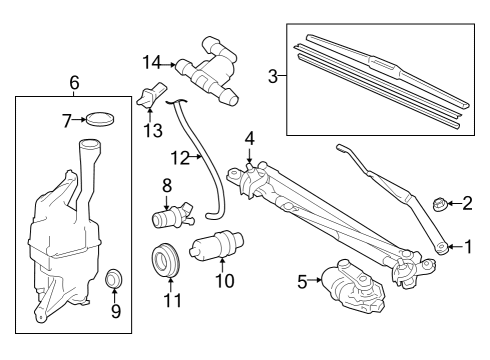 2014 Toyota Camry Wiper & Washer Components Diagram 2 - Thumbnail