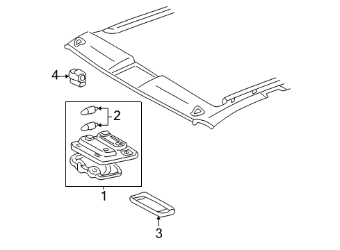 2004 Toyota Avalon Overhead Console Diagram