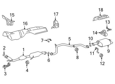 2020 Toyota Avalon Exhaust Components Diagram