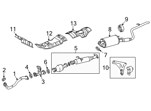 2020 Toyota Sienna Exhaust Components Diagram 2 - Thumbnail
