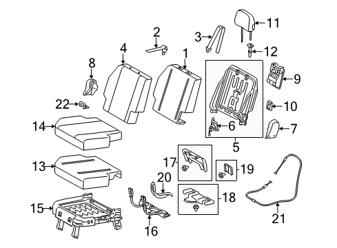 2017 Toyota Sienna Third Row Seats Diagram 4 - Thumbnail