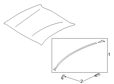 2016 Scion FR-S Exterior Trim - Roof Diagram