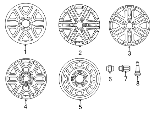 2022 Toyota Tundra Nut, Hub (For Axle) Diagram for 90942-A1007