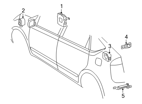 2009 Toyota Prius Keyless Entry Components Diagram