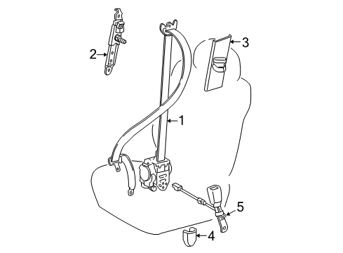 2017 Toyota Sequoia Front Seat Belts Diagram
