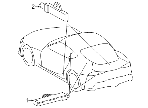 2024 Toyota GR Supra Keyless Entry Components Diagram