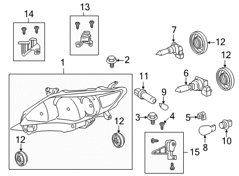2012 Toyota Corolla Bulbs Diagram 2 - Thumbnail