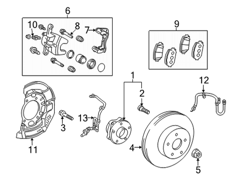 2016 Toyota Mirai Cover, Disc Brake Dust, Front Passenger Side Diagram for 47781-0R010