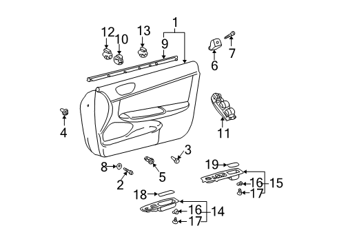 2004 Toyota Camry Mirrors, Electrical Diagram 1 - Thumbnail