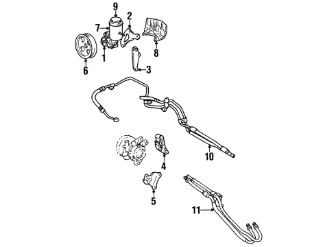 1997 Toyota Paseo P/S Pump & Hoses, Steering Gear & Linkage Diagram 2 - Thumbnail
