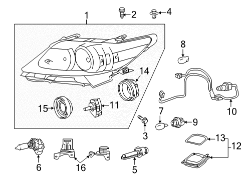 Cover, Headlamp Diagram for 81135-3A150