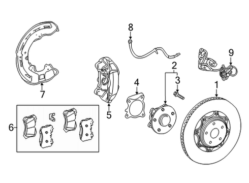 2022 Toyota Mirai Front Brakes Diagram