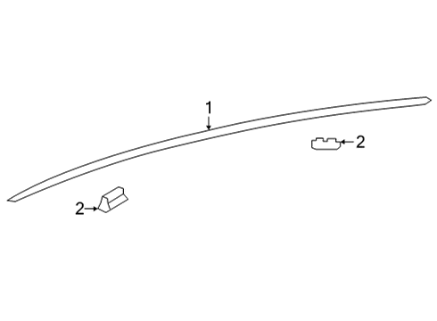 2018 Toyota Mirai Exterior Trim - Roof Diagram