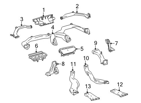 2014 Toyota Venza Ducts Diagram