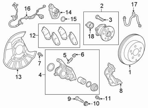 2022 Toyota Avalon Brake Components Diagram 2 - Thumbnail