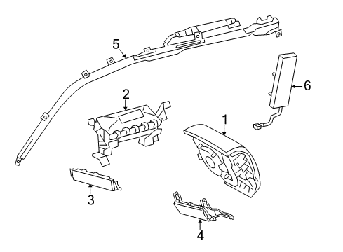 2020 Toyota Tundra Air Bag Components Diagram 1 - Thumbnail