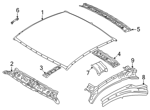 2022 Toyota GR86 Roof & Components Diagram