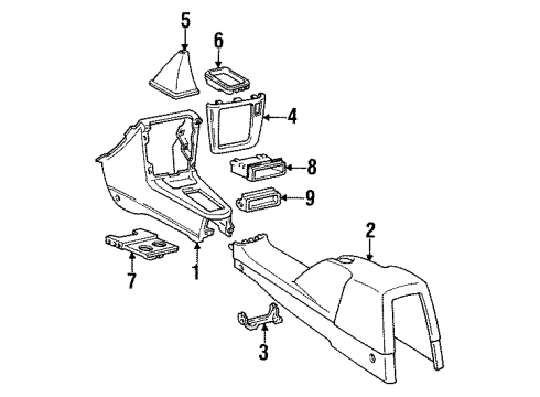 1995 Toyota Paseo Center Console Diagram