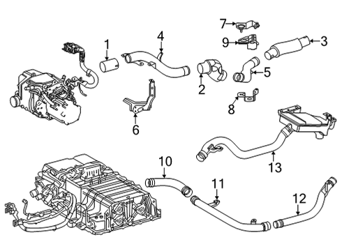 2018 Toyota Mirai Exhaust Components Diagram