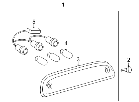 2014 Toyota Tacoma High Mount Lamps Diagram