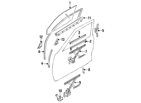 1994 Toyota Pickup Front Door Diagram