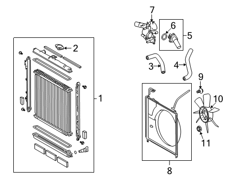 2012 Toyota Tundra Radiator & Components, Cooling Fan Diagram 3 - Thumbnail