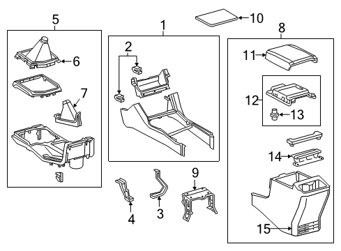 2023 Toyota Tacoma Front Console Diagram for 58810-04020-C0