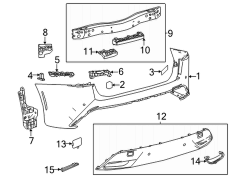 2022 Toyota Mirai Bumper & Components - Rear Diagram