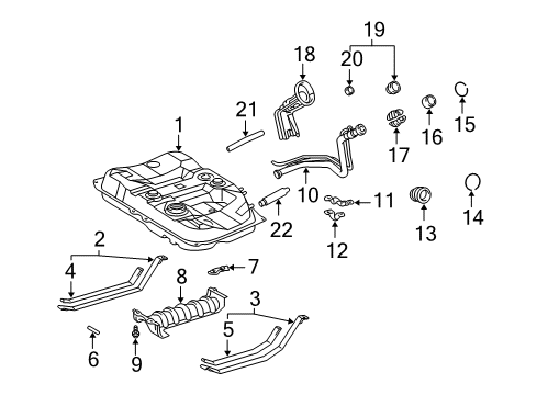 2004 Toyota Avalon Fuel System Components Diagram 2 - Thumbnail