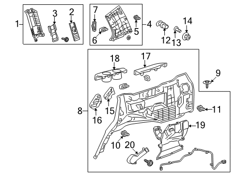Panel Assembly, Quarter Trim, Front Driver Side Diagram for 62520-60G00-C0