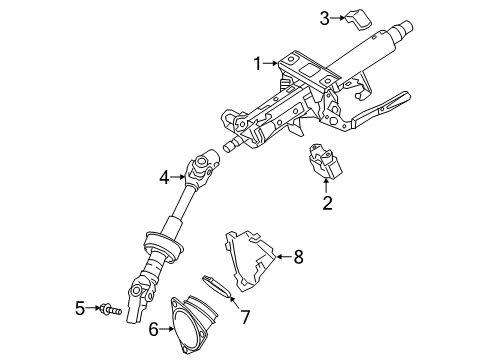 Actuator Assembly, Steering Lock(W/Ecu) Diagram for 45020-33240
