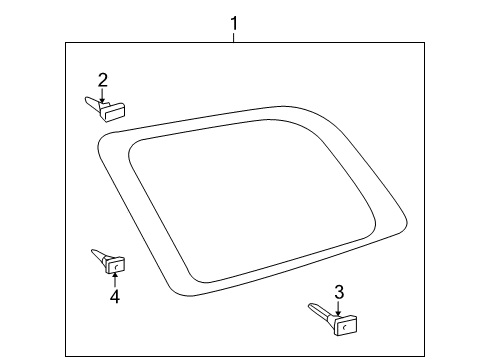2017 Toyota Sequoia Quarter Panel - Glass & Hardware Diagram