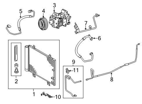 Compressor Assembly, Cooler Diagram for 88320-48320