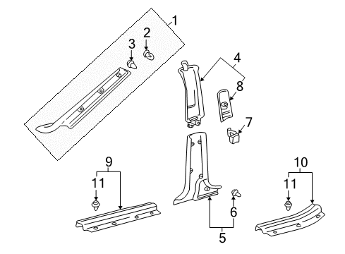Standard Parts, Front Diagram for 67921-95500