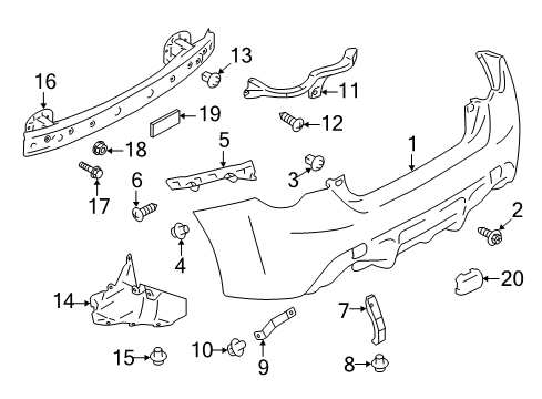 2016 Scion FR-S Rear Bumper Diagram