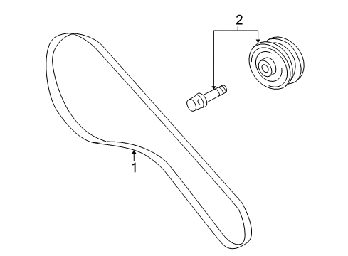 2002 Toyota Prius Belts & Pulleys Diagram