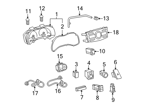 2013 Toyota Corolla A/C & Heater Control Units Diagram