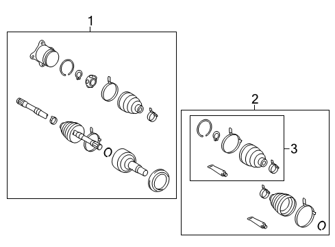 2017 Toyota Highlander Drive Axles - Rear Diagram