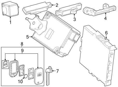 2023 Toyota GR Corolla Keyless Entry Components Diagram