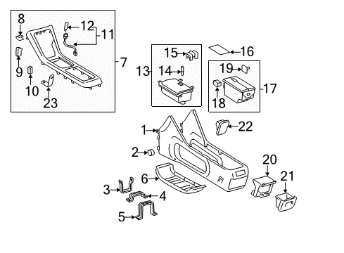2004 Toyota Highlander Console Diagram