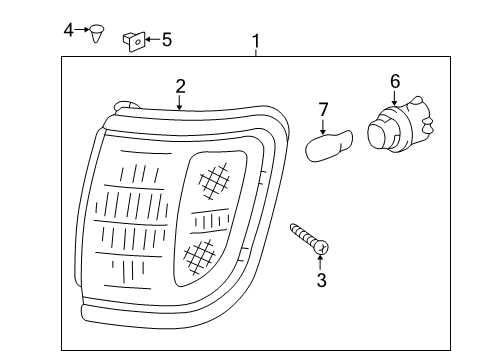 1997 Toyota Tacoma Socket, Clear, Front Diagram for 81615-04010