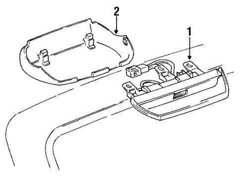 1994 Toyota Corolla High Mount Lamps Diagram 2 - Thumbnail