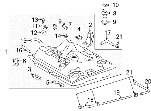 2002 Toyota Prius Fuel System Components Diagram 2 - Thumbnail