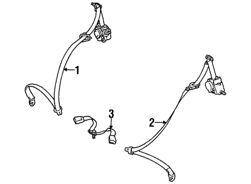 1997 Toyota Supra Rear Seat Belts Diagram